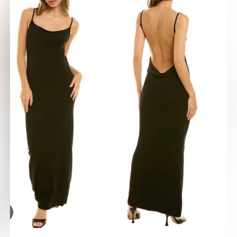 NWT-WeWoreWhat-evening jersey dress,blackx1